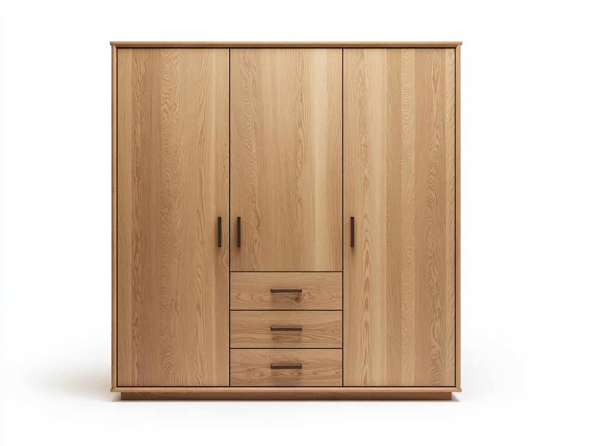 Armoire - bois - 218 x 60 x 210 cm - Bois naturel - style contemporain
