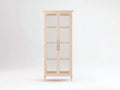 Vitrine-bois-verre-92x42x188 cm-beige clair-style moderne