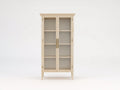 Vitrine-bois-verre-95x43x190 cm-beige clair-style moderne