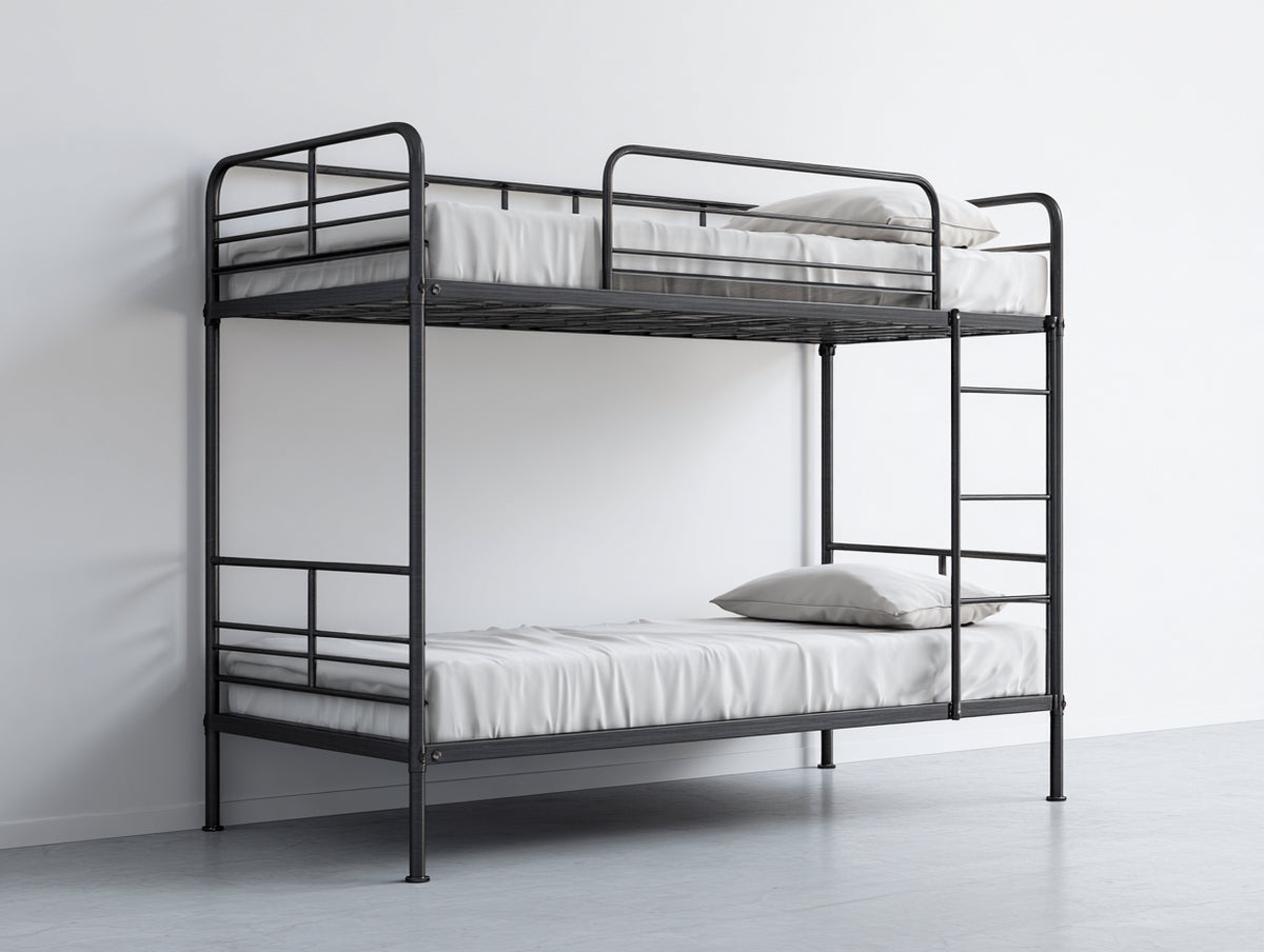 Lits superposés-Métal-210x102x165 cm-Noir-Style moderne