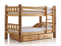 Lits superposés-Bois-214x104x175 cm-Bois naturel-Style rustique
