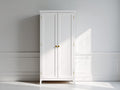 Armoire-Bois-105x52x195 cm-Blanc-Style classique